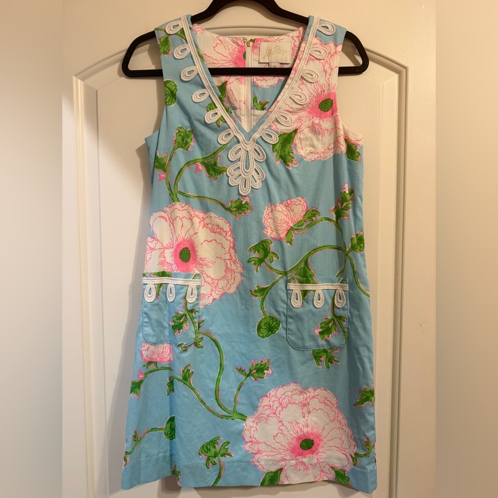 Lilly Pulitzer Sidonie Stretch Shift Dress in Bursting Blooms NWOT Size 00
